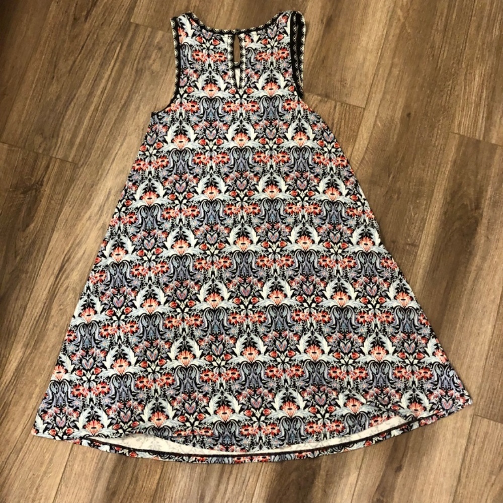 Ann Taylor Loft sleeveless blue and red tank swing dress size XXS - Picture 4 of 5